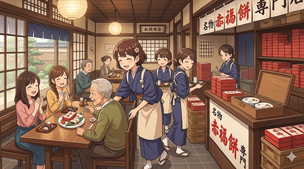 【#和風喫茶へようこそ】赤福餅専門店