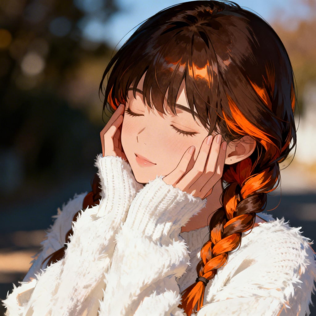 三つ編みツインテール(結髪)