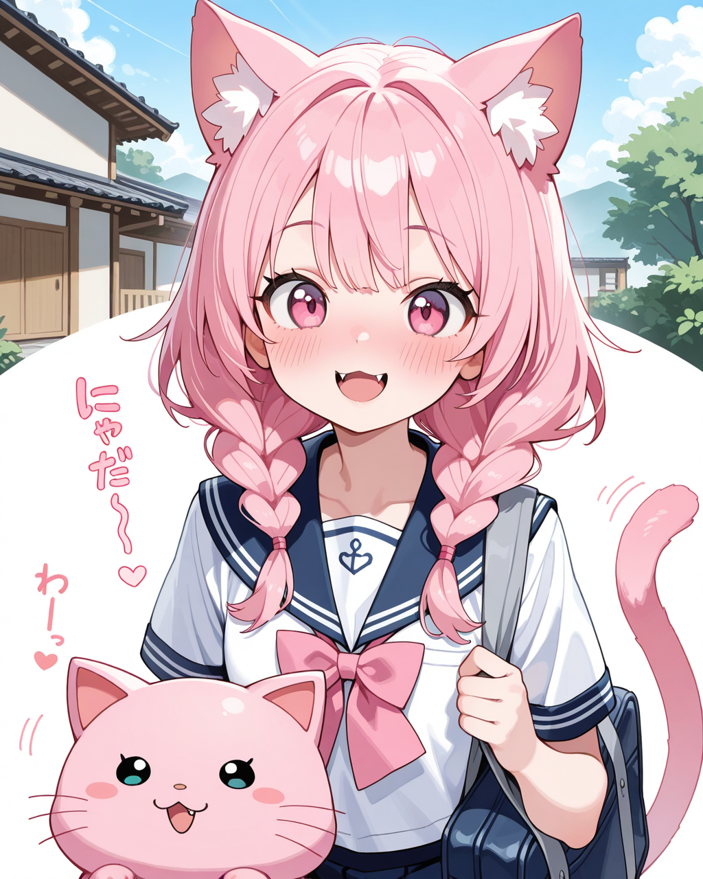 三つ編みねこ