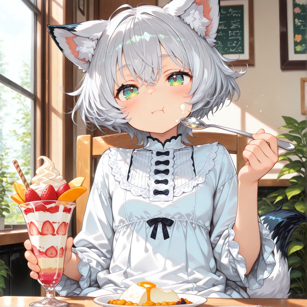 ケモ耳娘とカフェにきた