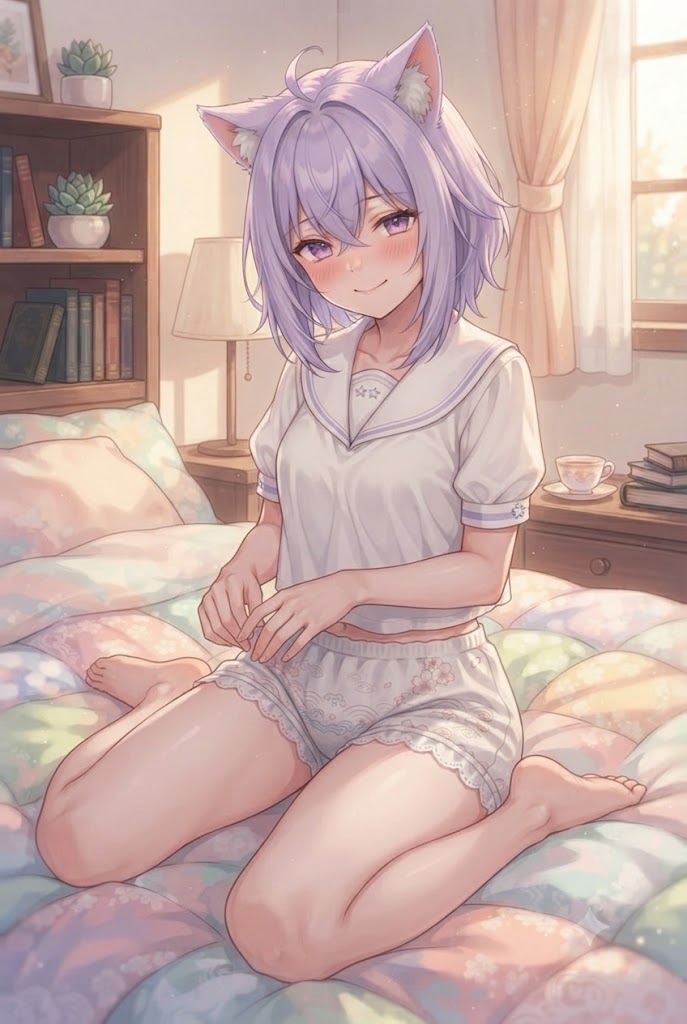 こら、勝手に部屋はいってこないでにゃ。
