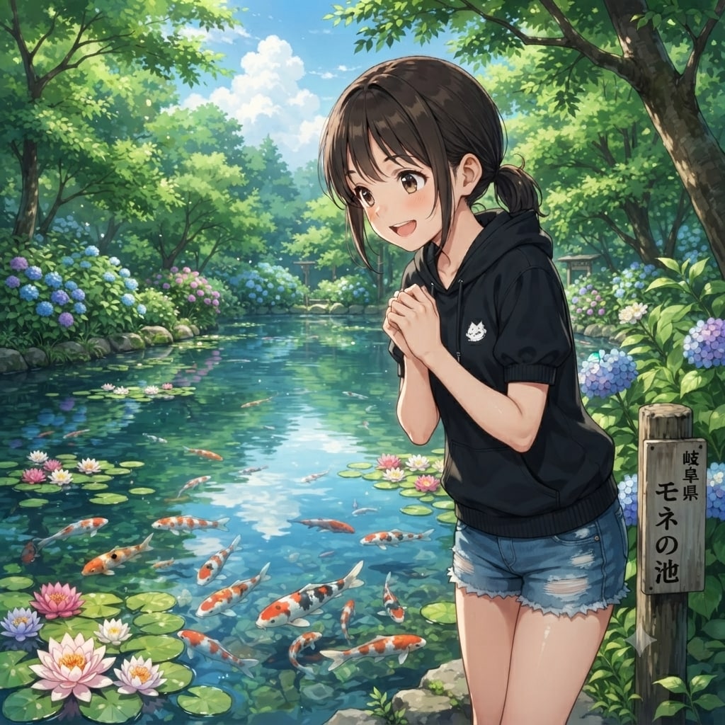 岐阜県：モネの池（×）