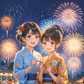花火大会と浴衣の少女 6枚目