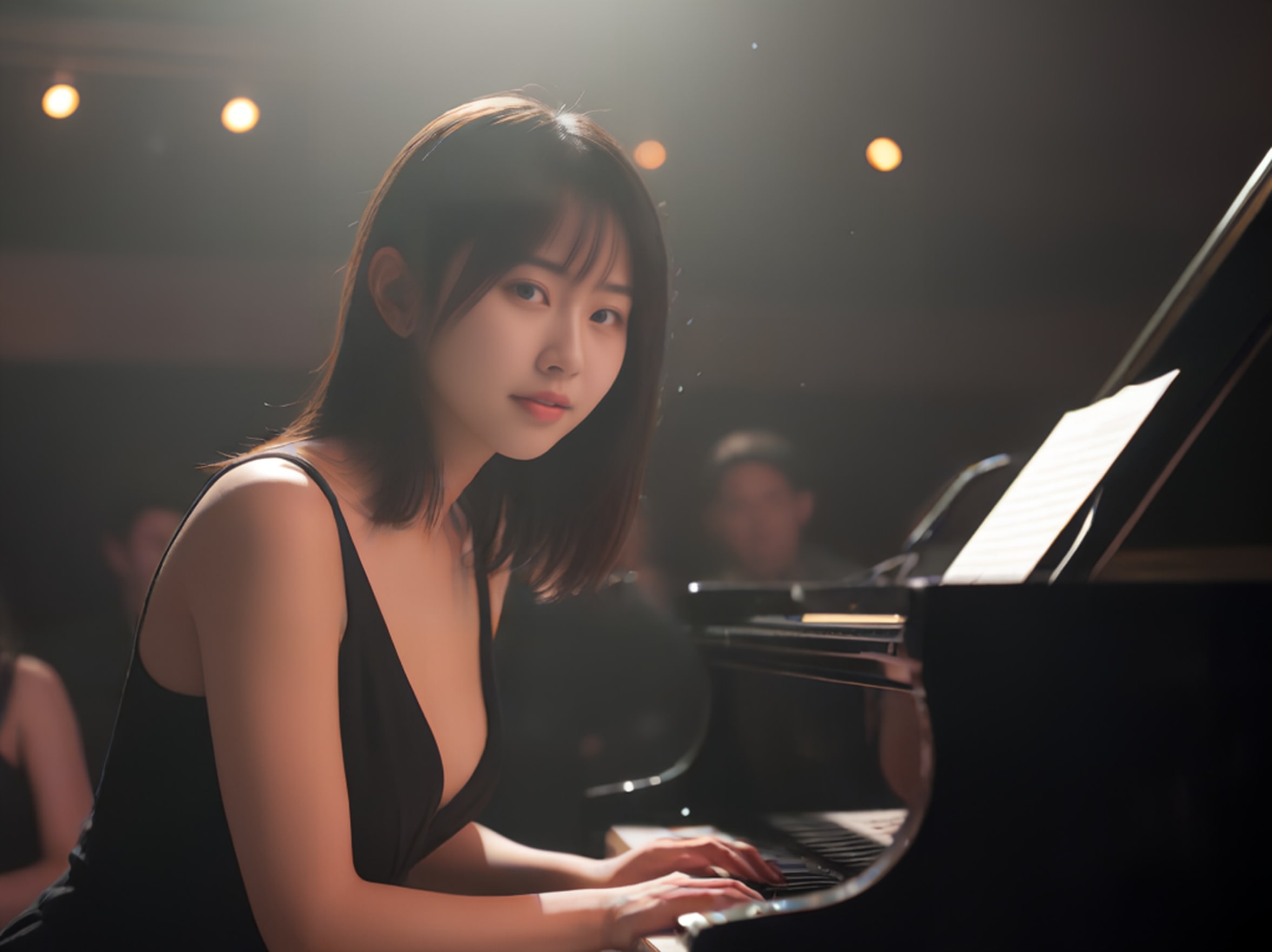 Playing the piano | の人気AIイラスト・グラビア