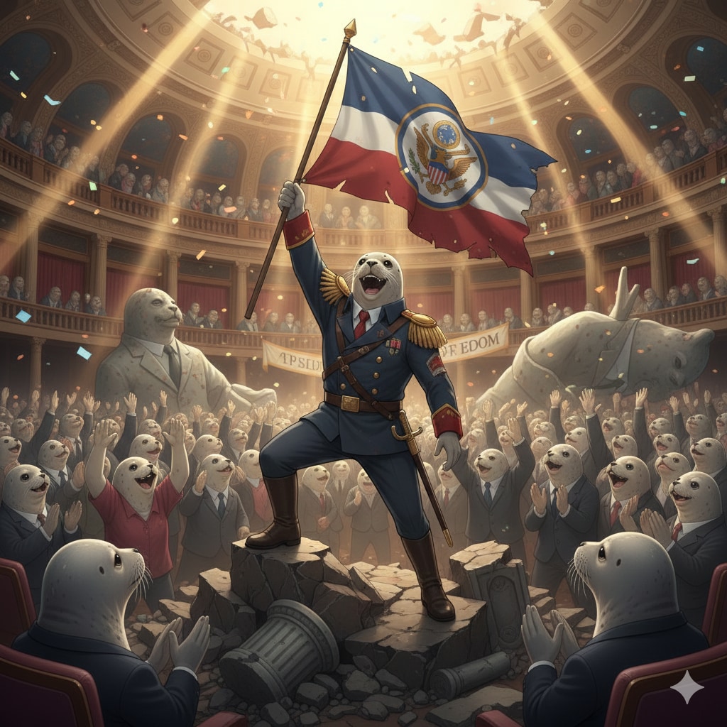 アザラシが独裁者から解放 | の人気AIイラスト・グラビア