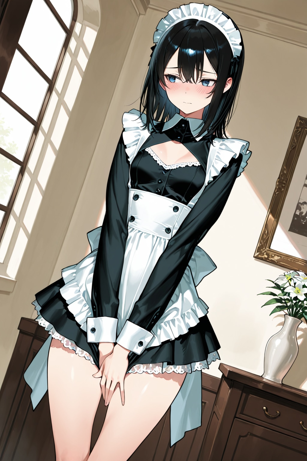 恥ずかしがっているメイド１