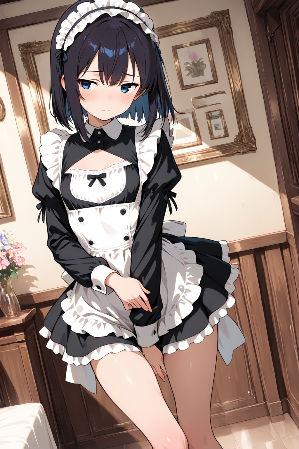 恥ずかしがっているメイド１