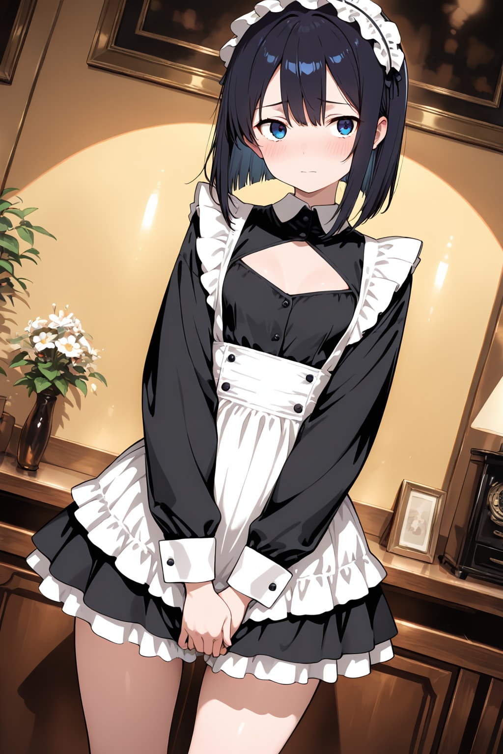 恥ずかしがっているメイド１