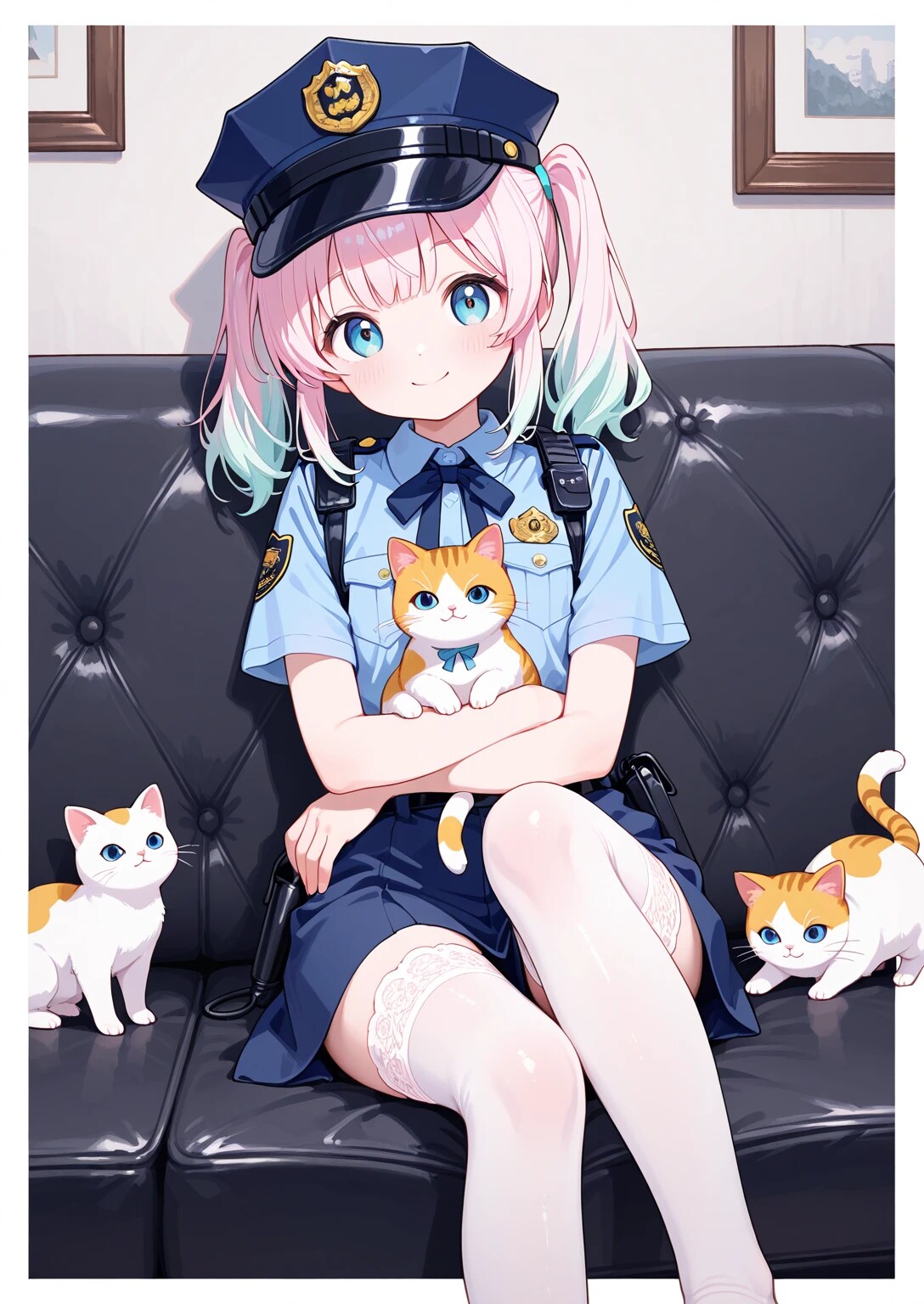 低年齢量産型好きのおにいちゃんへ011《おまわりさんごっこSeaArt》 | の人気AIイラスト・グラビア