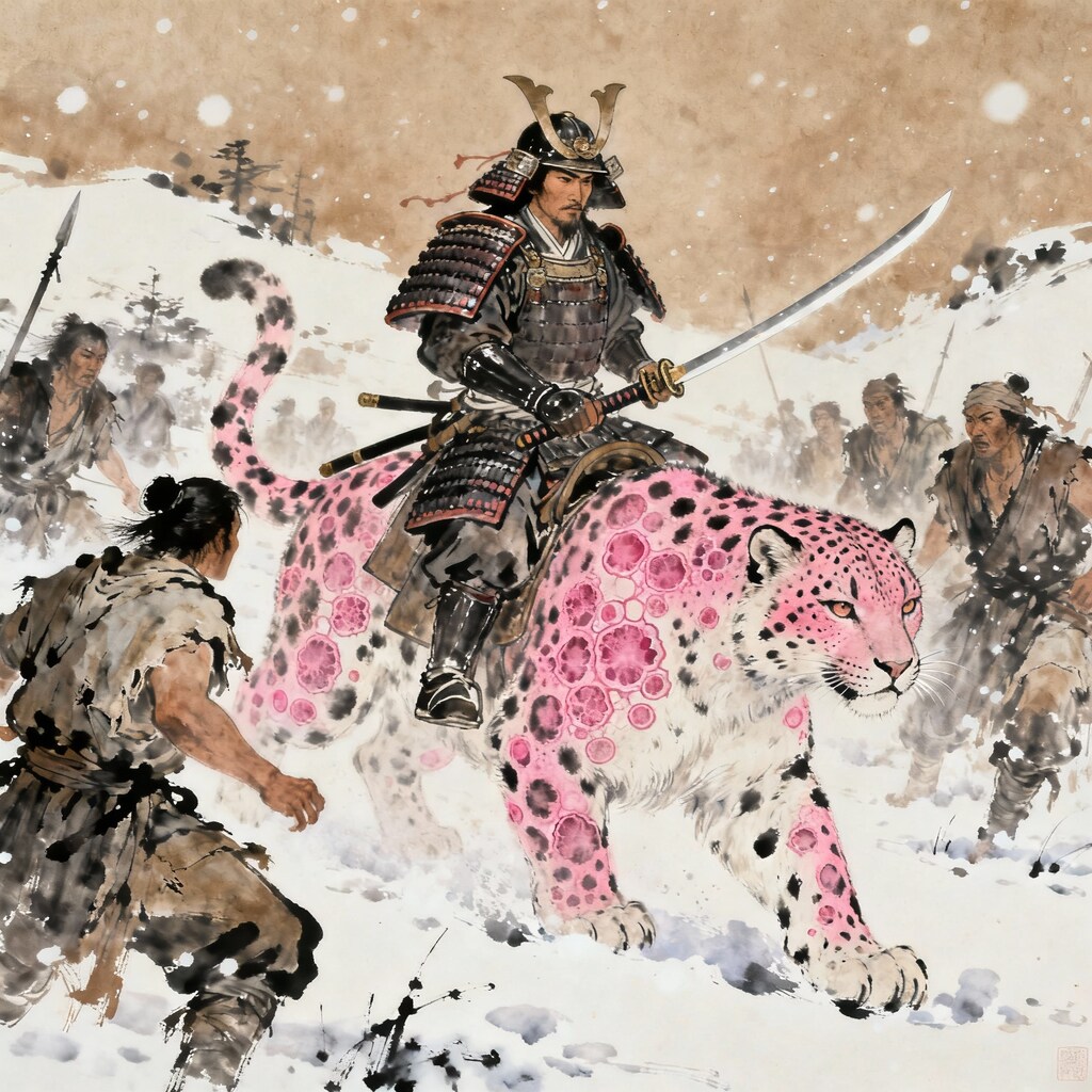 桃色細胞豹と武将