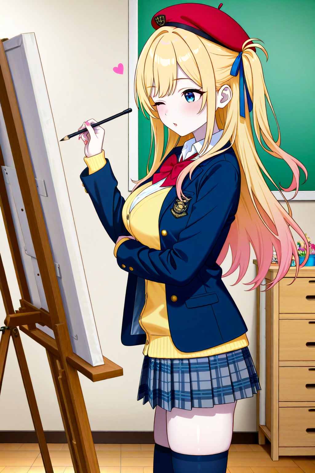 うちの子　絵を描く