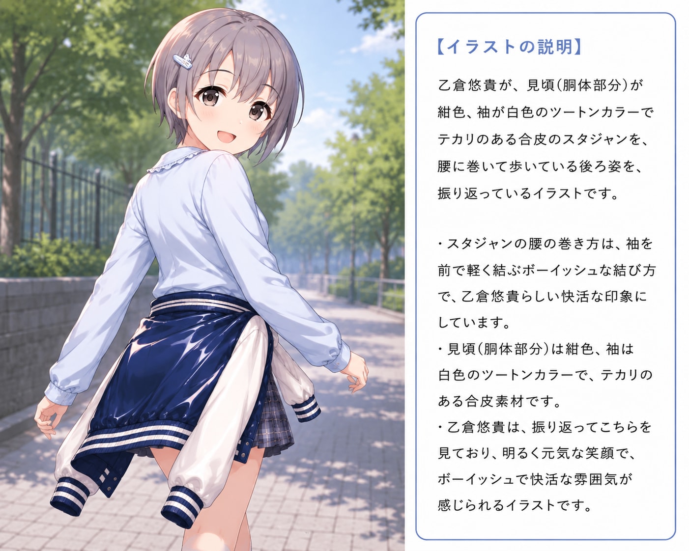 スタジャンをお尻に敷く乙倉悠貴 | の人気AIイラスト・グラビア