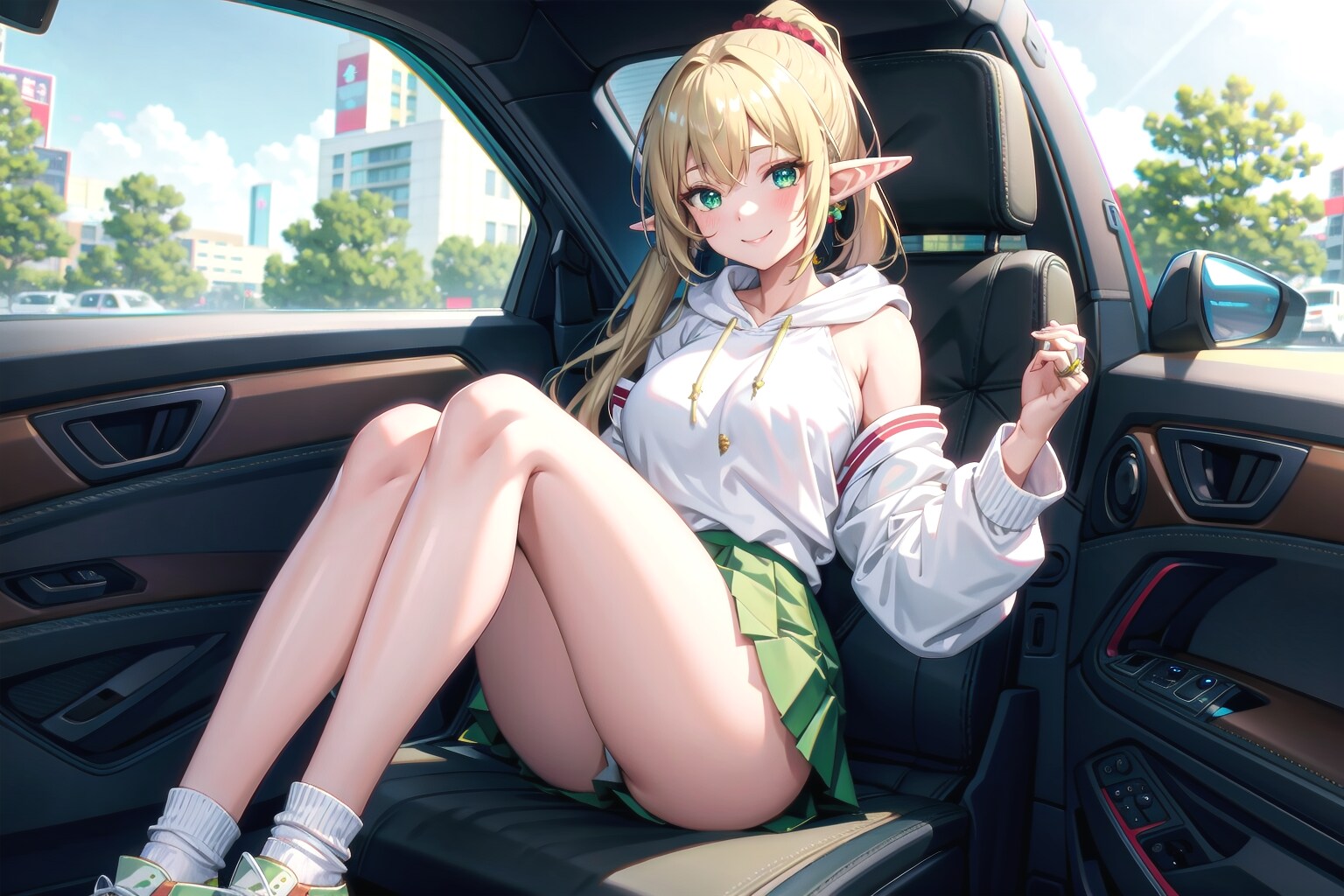 車の中で