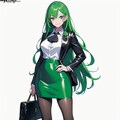 緑髪JKのその後とミニキャラ 2枚目