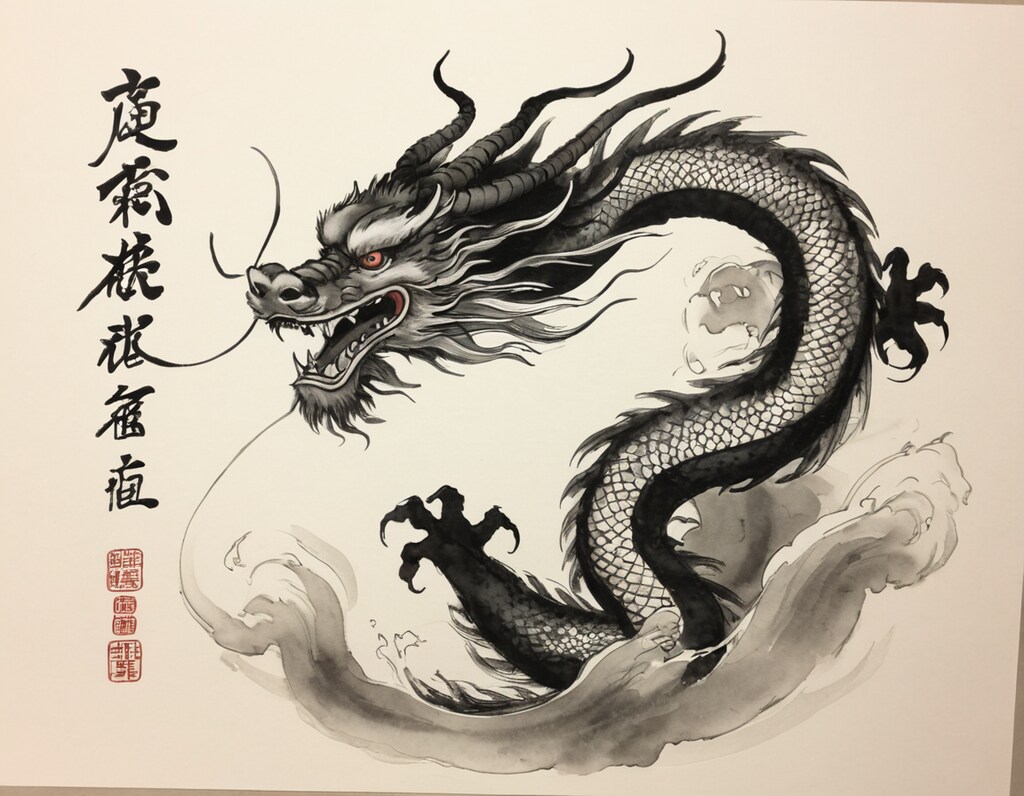 水墨画風