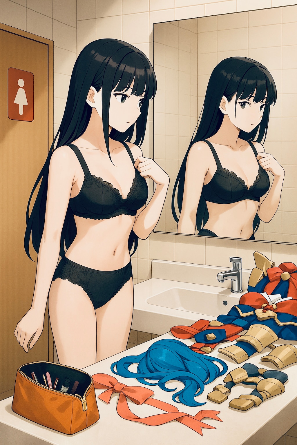 着替え中の高崎サキちゃん