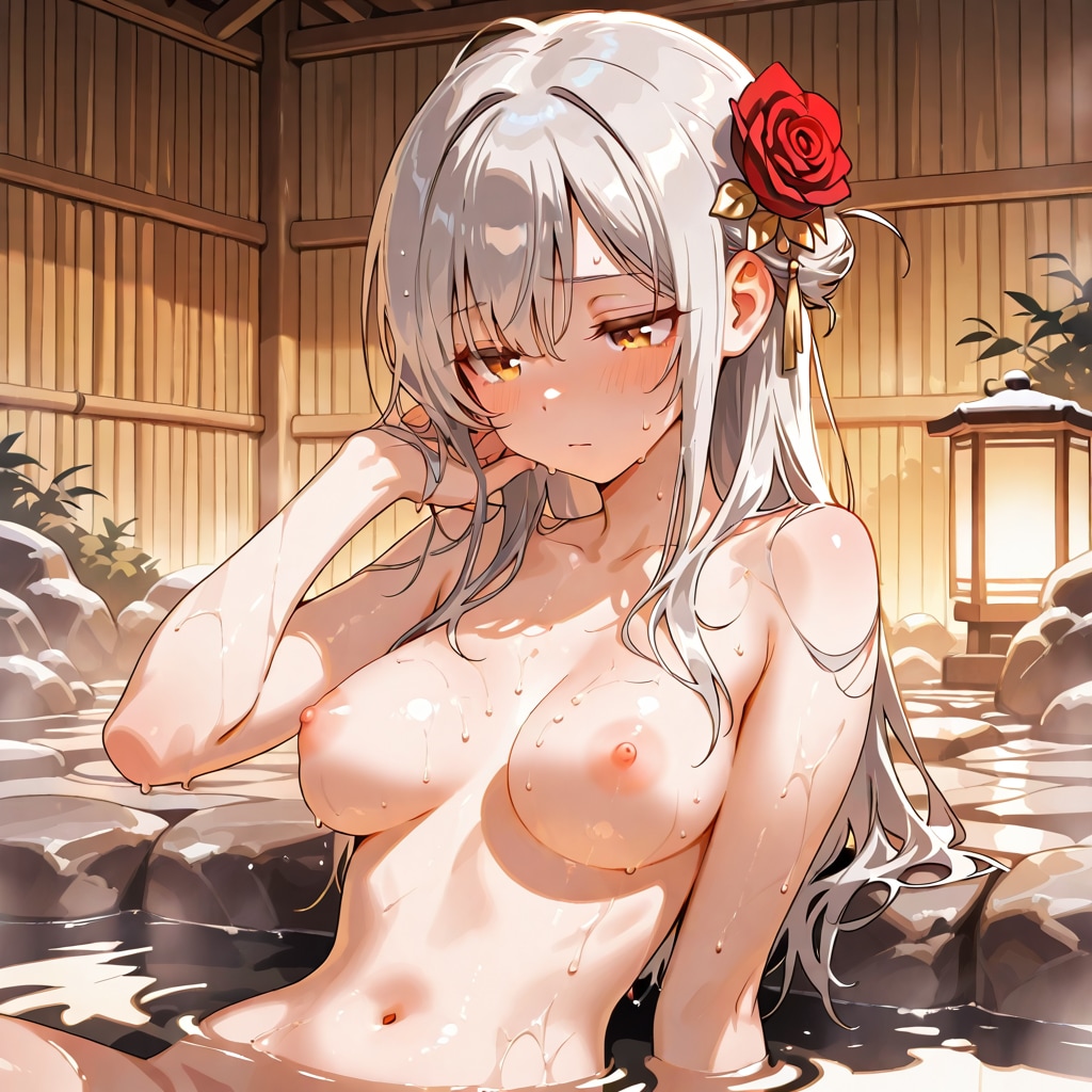 薔薇のアイドル、温泉にて