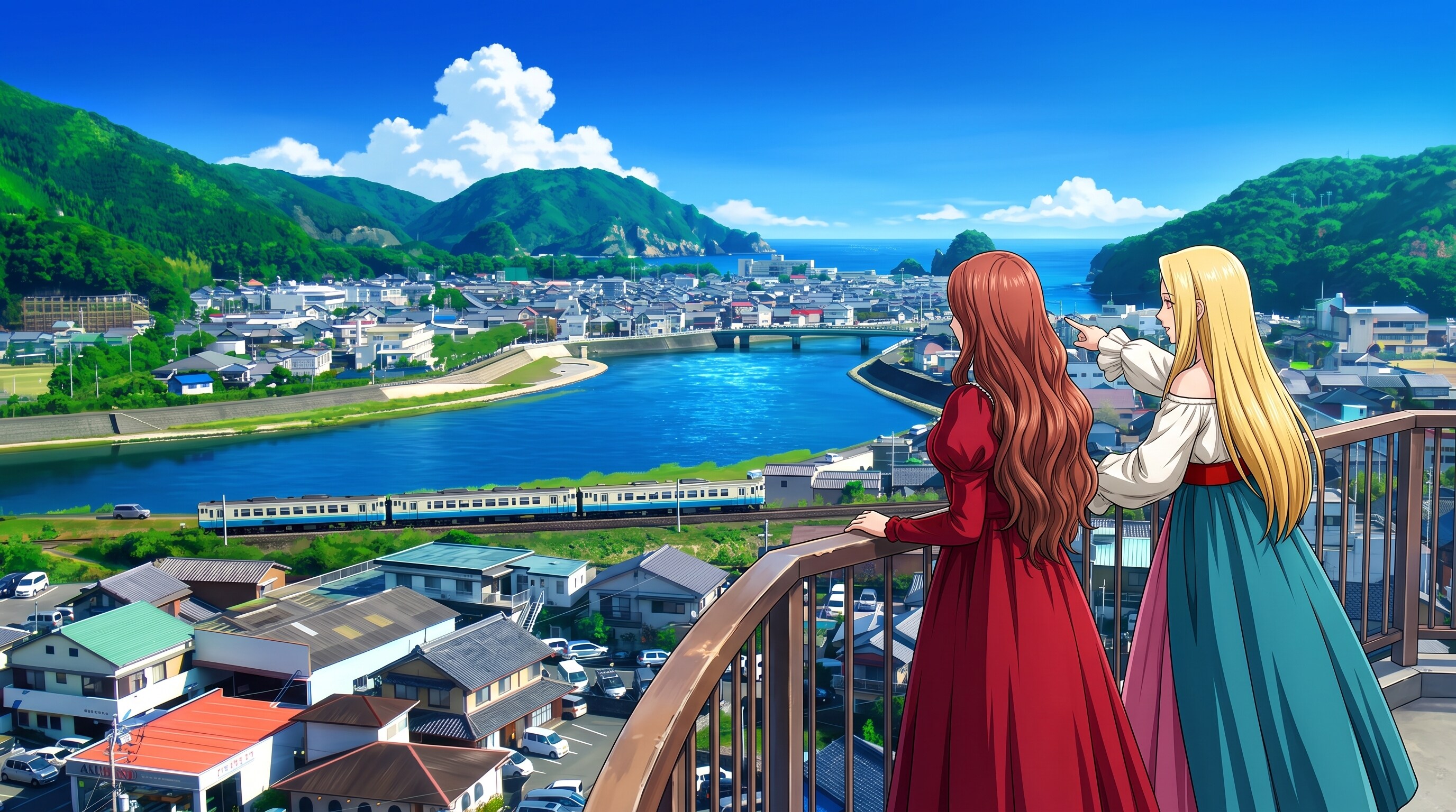 思い出の風景―薬王寺からの眺め（徳島県海部郡美波町） | の人気AIイラスト・グラビア