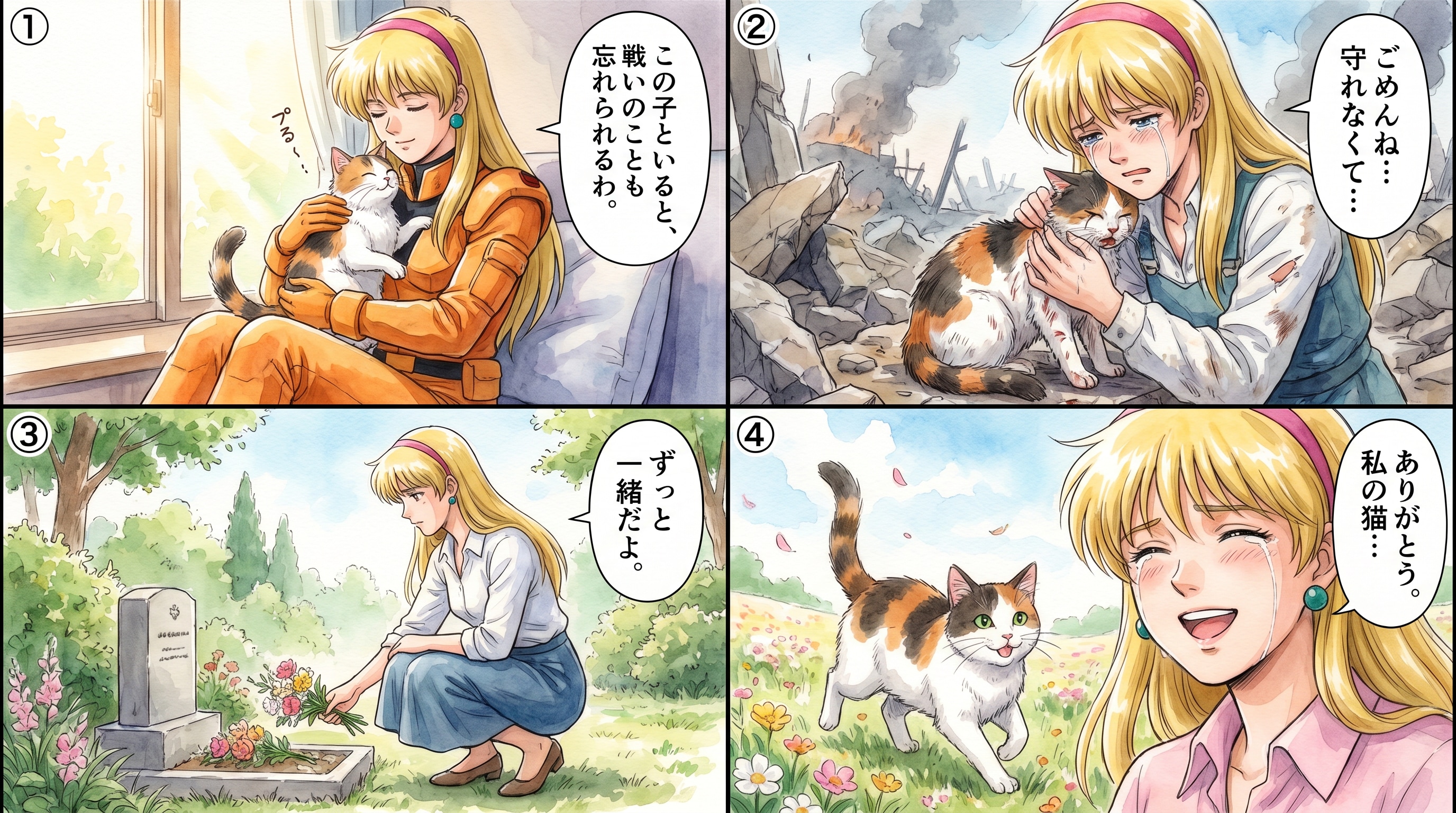 カテジナさんと猫。 | の人気AIイラスト・グラビア