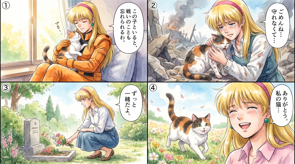 カテジナさんと猫。