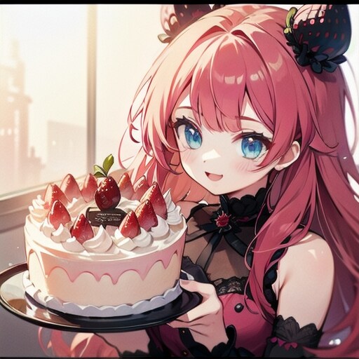 いちごケーキの女の子