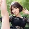 パンチラ　ハイキック×公園 2枚目
