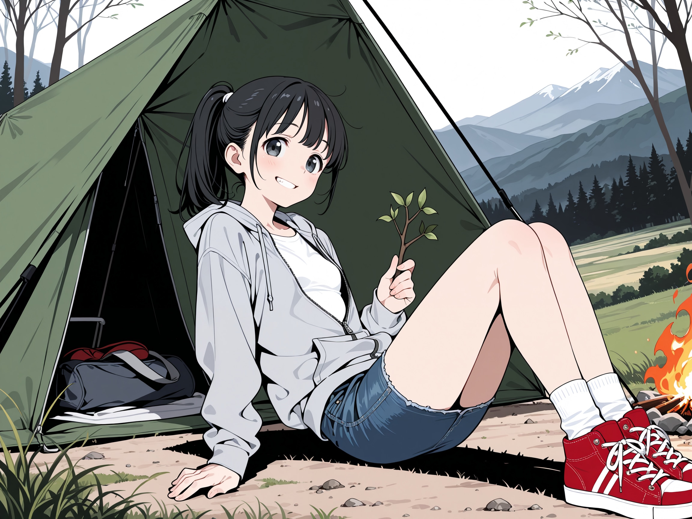 キャンプに来たよ