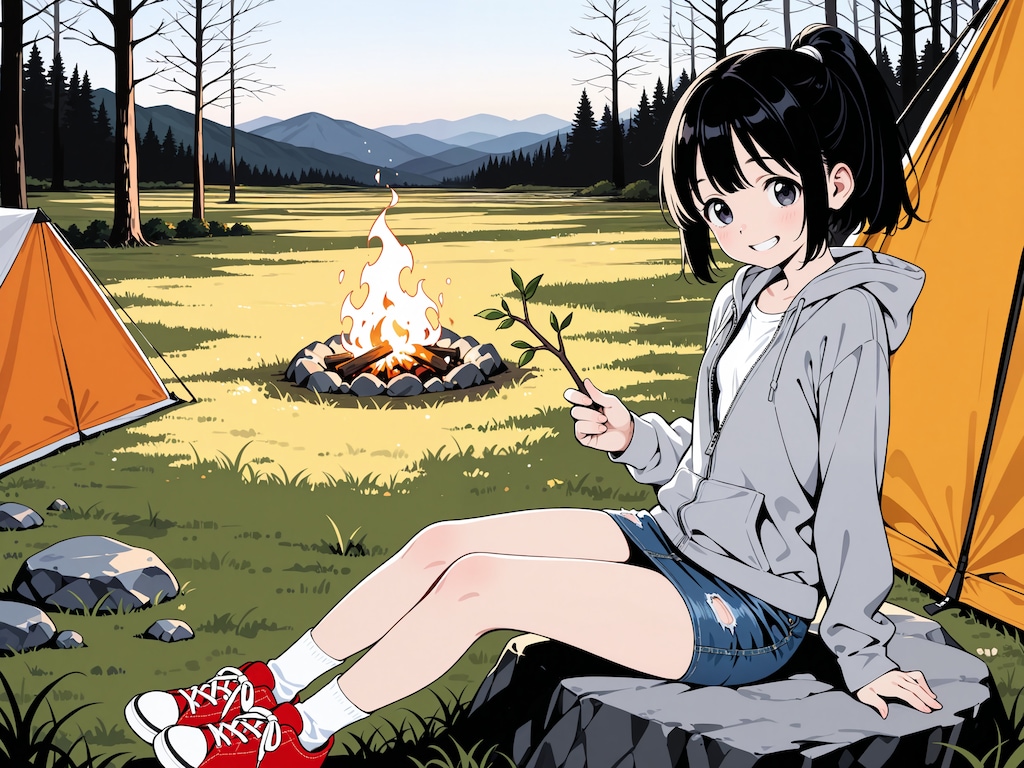 キャンプに来たよ