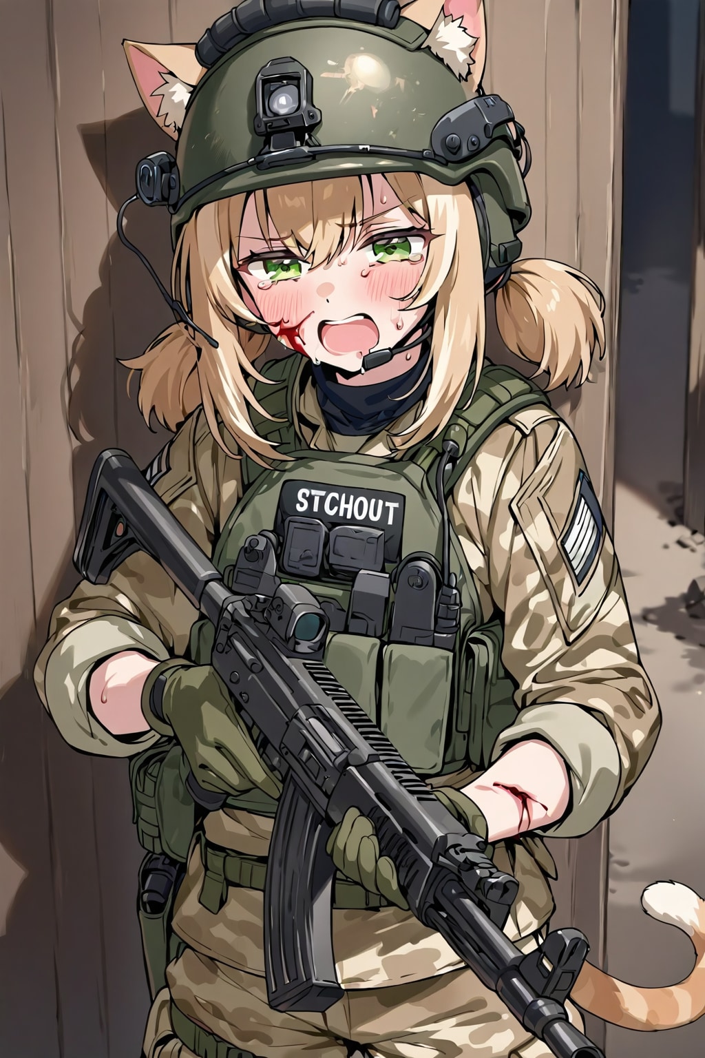 従軍した猫娘
