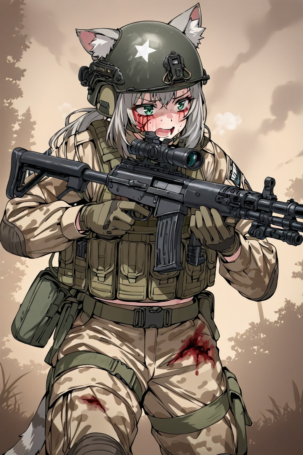 従軍した猫娘