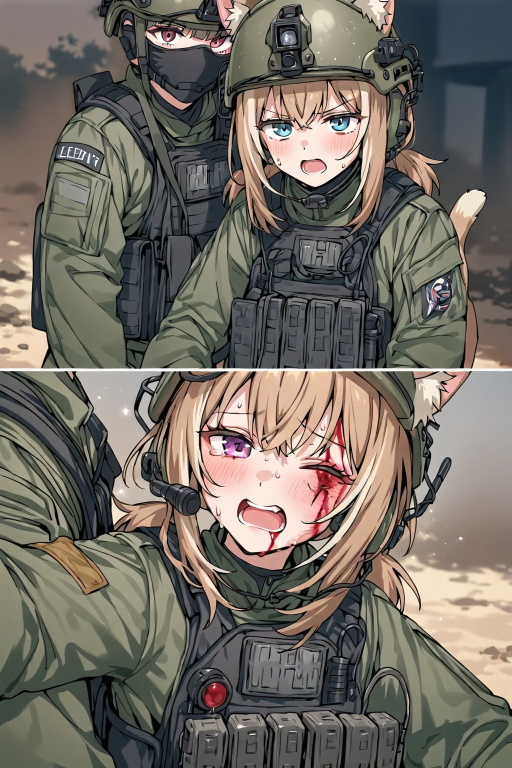 従軍した猫娘