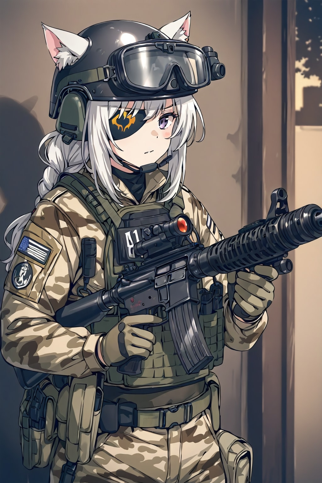 従軍した猫娘