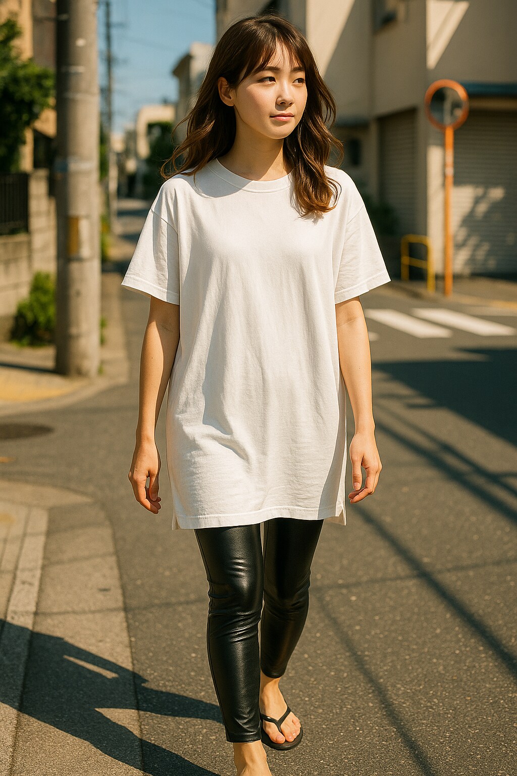 レギンスがよく似合う女性