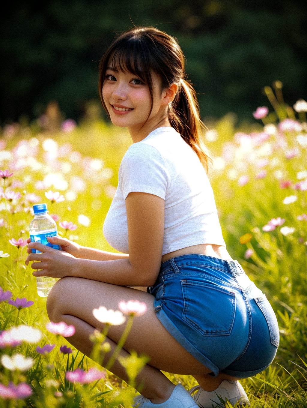 朝から水撒き