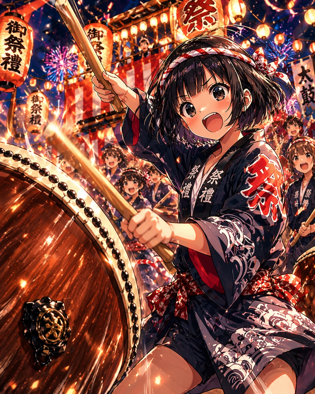 お祭りと女の子