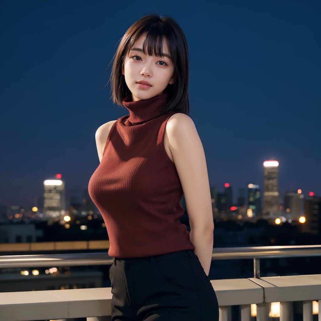 ノースリーブタートルネックニットちゃん 7/10