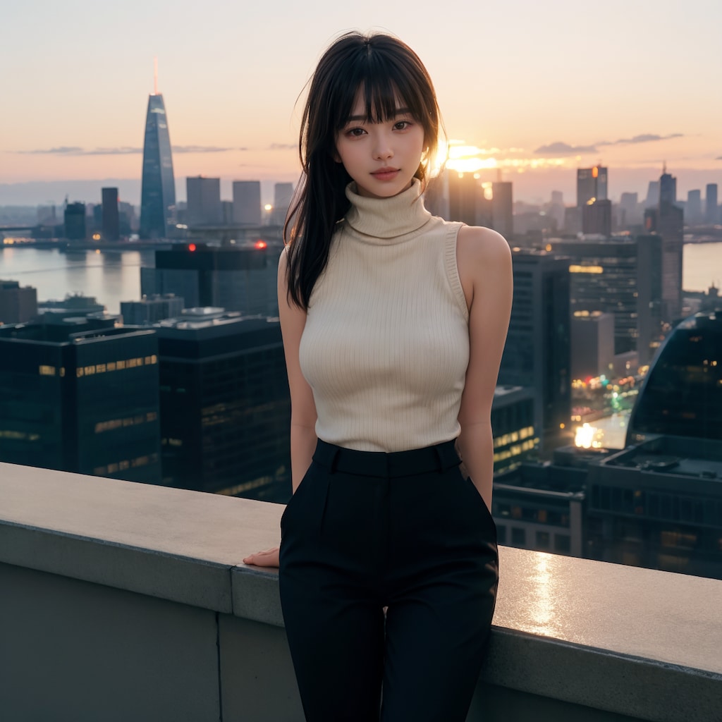 ノースリーブタートルネックニットちゃん 7/10