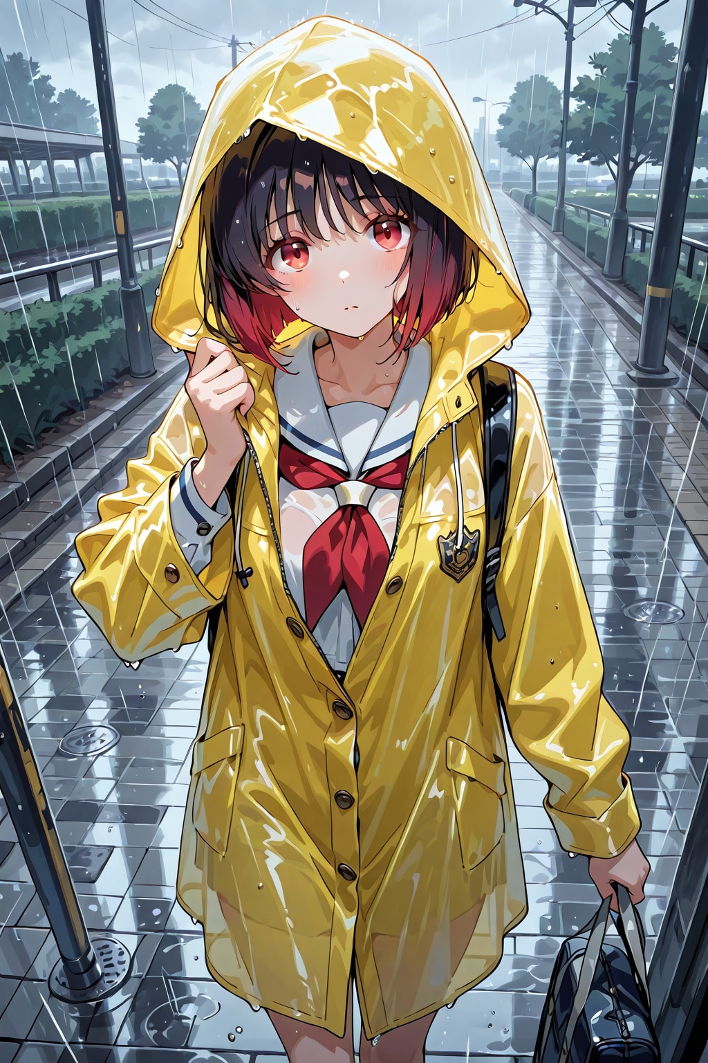 レインコート少女 | の人気AIイラスト・グラビア