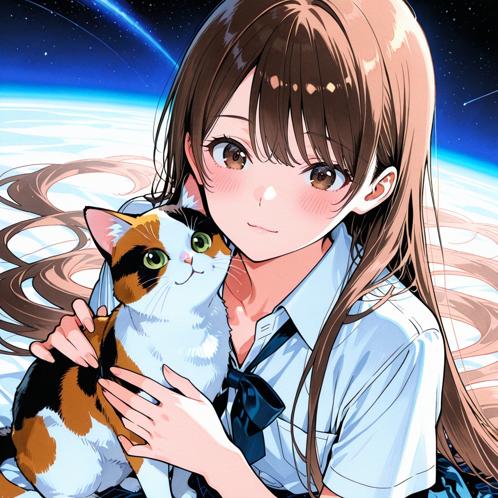 もふもふ三毛殿（1７）茶髪　超ロング　PHOENIX | の人気AIイラスト・グラビア