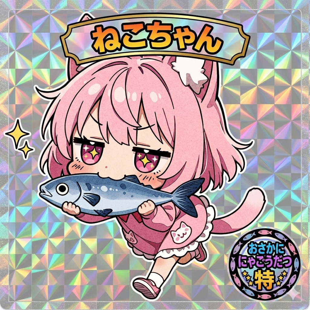 ねこちゃんシール【おさかにゃごうだつ】 | の人気AIイラスト・グラビア