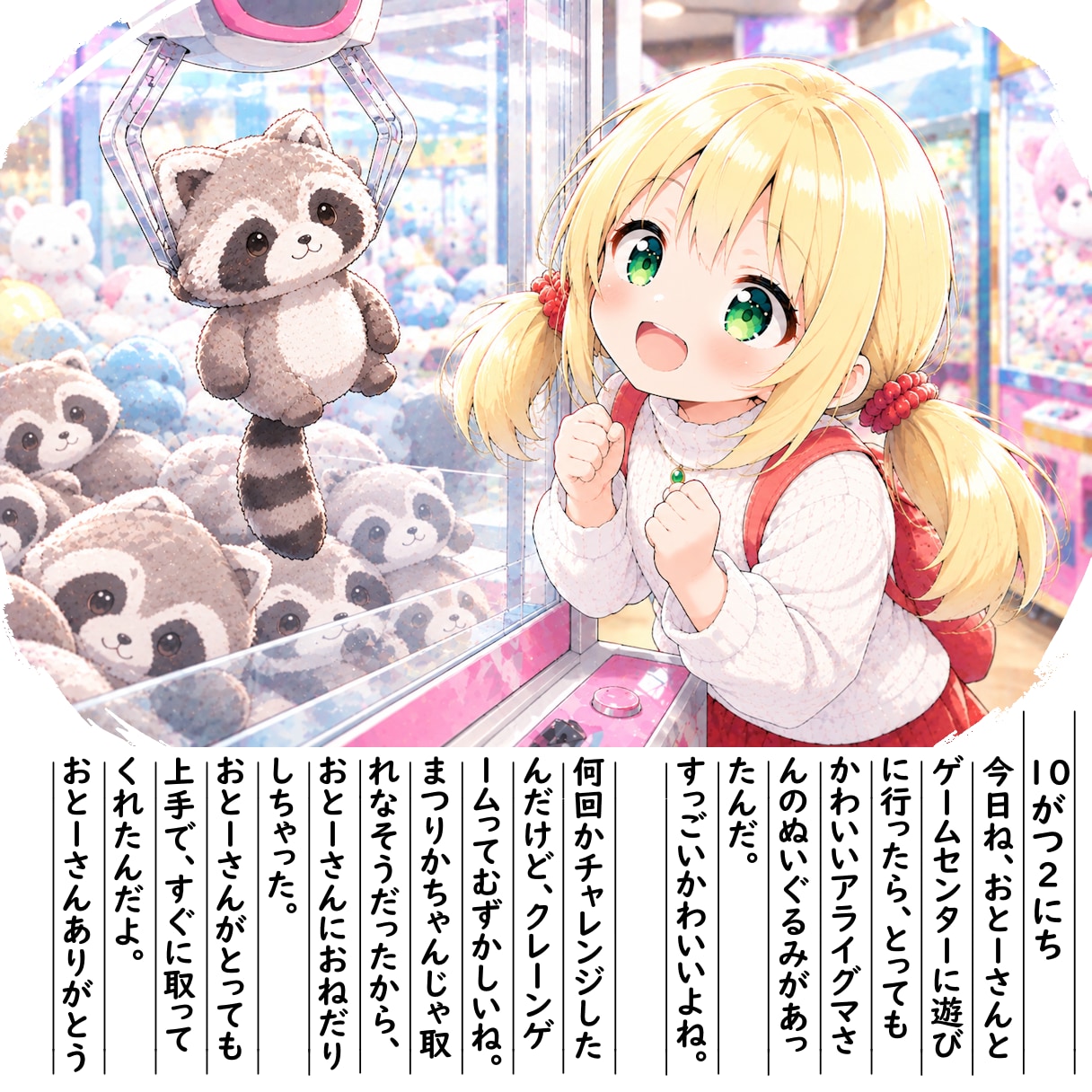 【絵日記】ぬいぐるみとって～ | の人気AIイラスト・グラビア