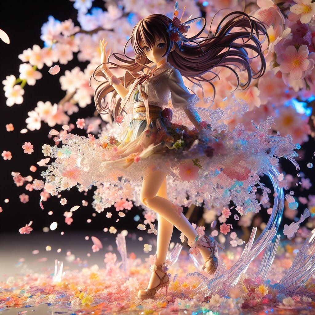 桜・少女・アクリルパーツ