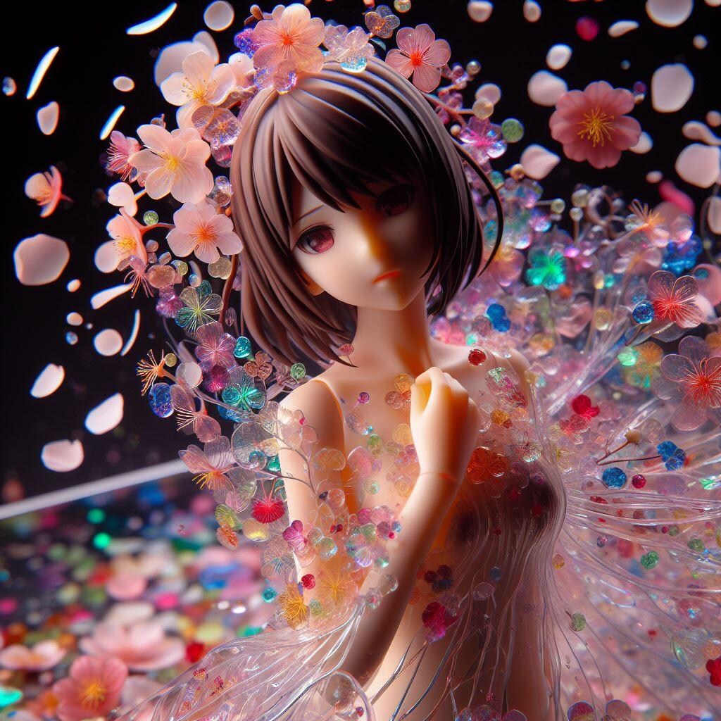 桜・少女・アクリルパーツ
