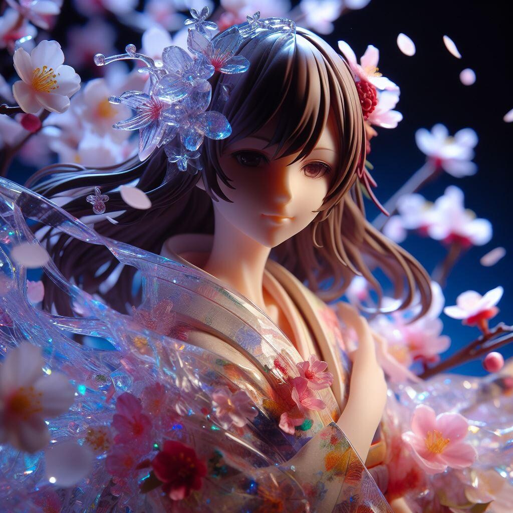 桜・少女・アクリルパーツ