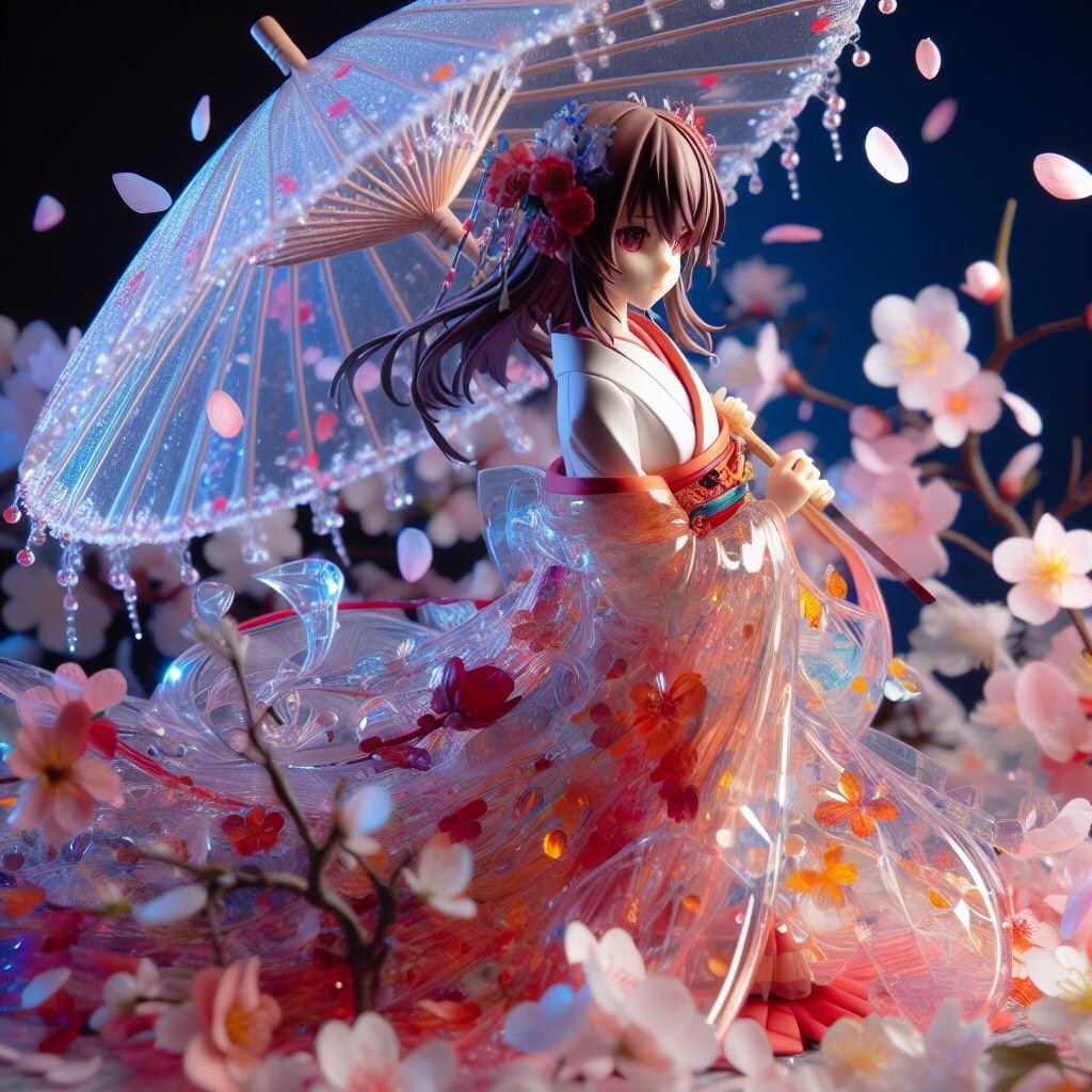 桜・少女・アクリルパーツ
