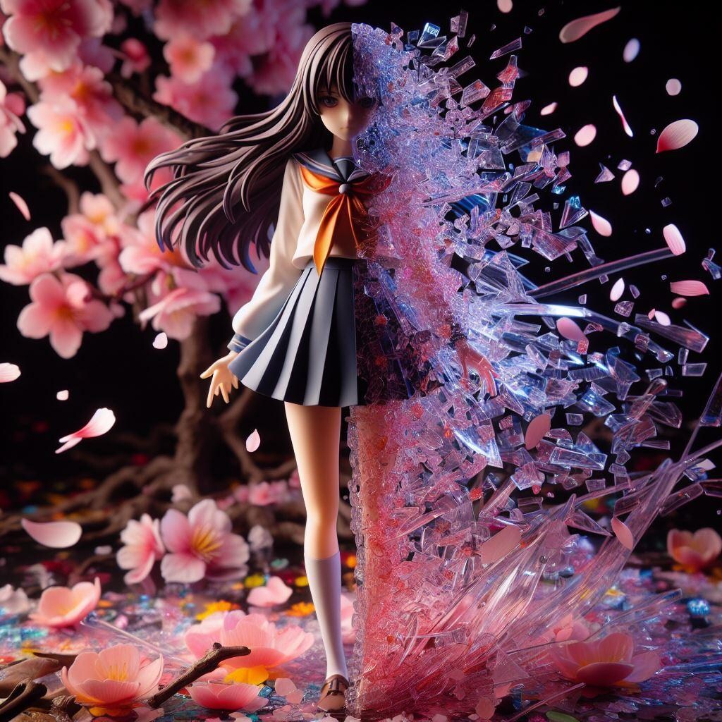桜・少女・アクリルパーツ