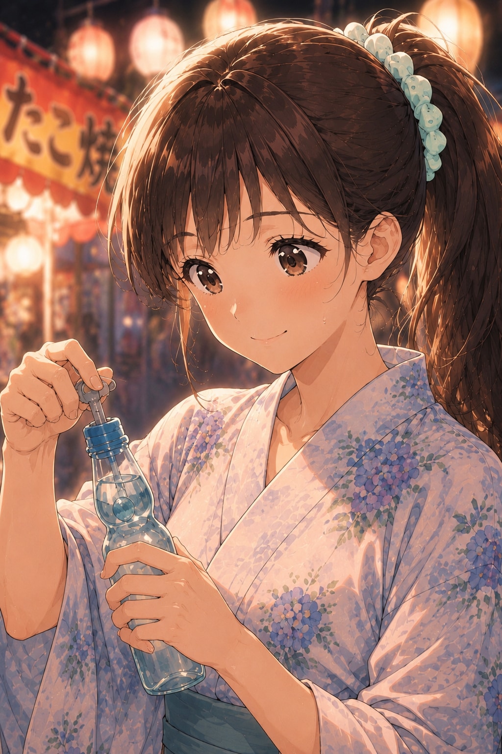 ラムネと浴衣