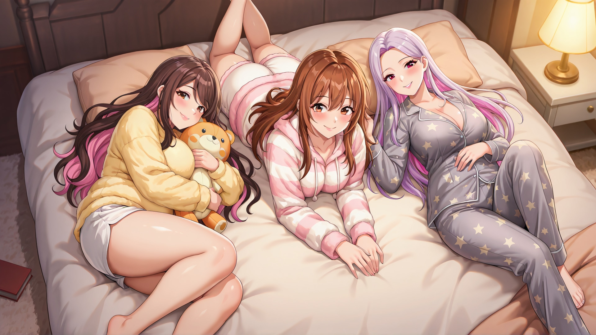 🌙1周年の夜は3人とゴロゴロ✨至福のおやすみタイム💤