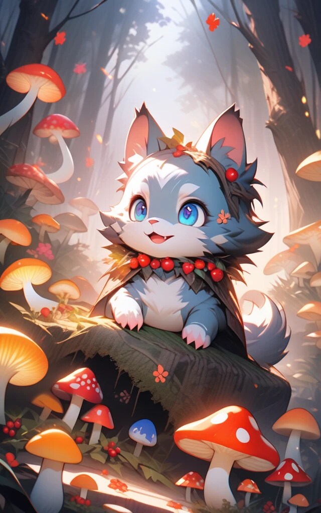にゃんことキノコの森