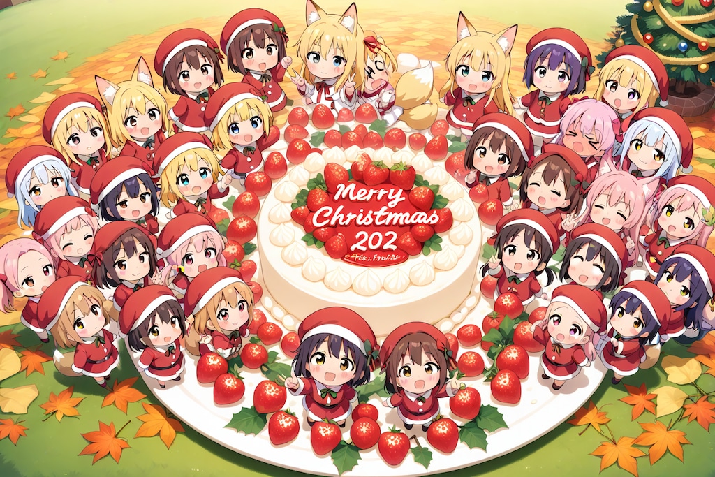 ちびちゃん_『メリークリスマス～！(♪-』。